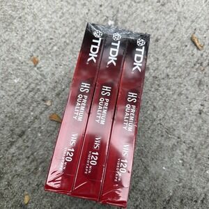 TDK T-120HS High Standard VHS Video Tape Pack Of 3